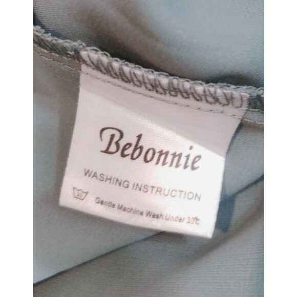 Bebonnie Women's Plus XXL Top Flowy Green Puff Sleeve Sheer SOFT Mesh NWT - Picture 4 of 15